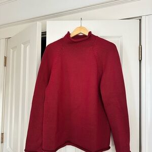 J. Crew Men's Turtleneck Sweater in Rich Red